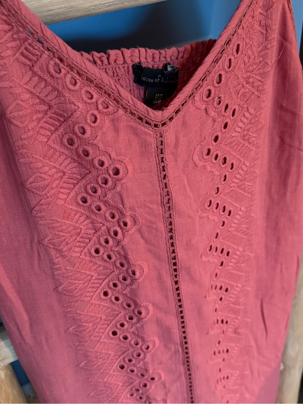 House of Harlow Harlow Eyelet Slip Dress with Ruffle Hem - Picture 6 of 6